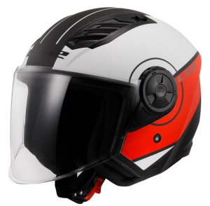 Kask otwarty LS2 OF616 Airflow II Cover biało-czerwony (White/Red)