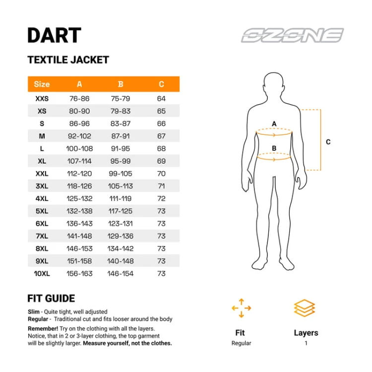 kurtka-ozone-dart-black-yellow-tabela-rozmiarow
