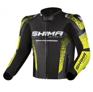 Kurtka skórzana SHIMA STR 2.0 Black Fluo