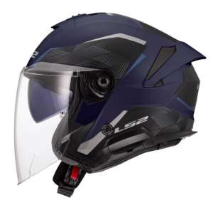 Kask otwarty z blendą LS2 OF618 Verso II granatowy (Navy Blue)