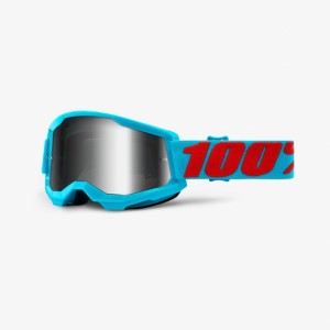 Gogle 100 Procent Strata 2 Summit Silver Lens Blue/Red