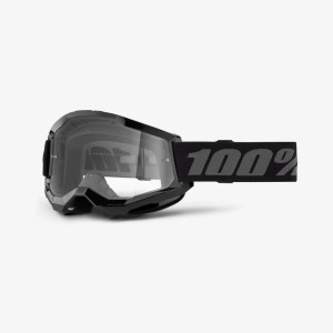 Gogle 100 Procent Strata 2 Black Clear Lens