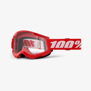Gogle 100 Procent Strata 2 Red Clear Lens