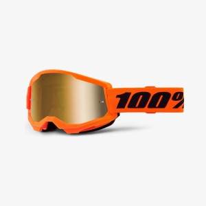 Gogle 100 Procent Strata 2 Neon Orange Mirror Gold Lens