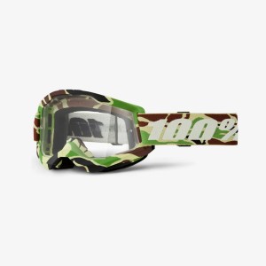 Gogle 100 Procent Strata 2 War Camo Clear Lens