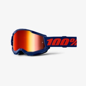 Gogle 100 Procent Strata 2 Navy Mirror Red Lens