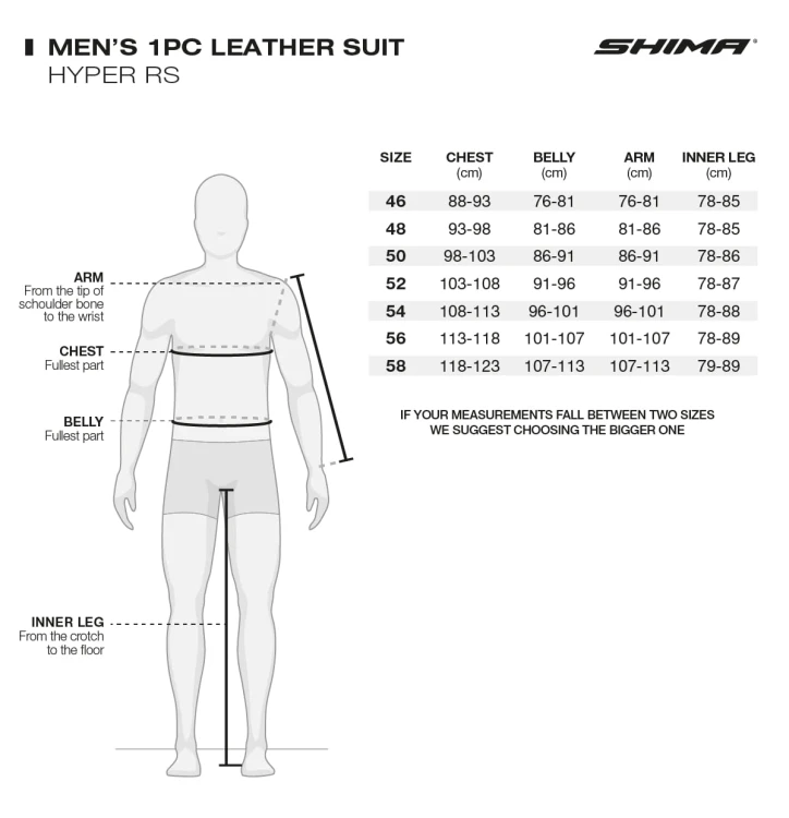 shima-hyper-rs-men-fluo-size-chart
