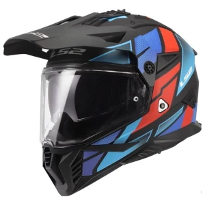 Kask enduro LS2 MX702 Pioneer II Block czarno-czerwono-niebieski (Black/Red/Blue)