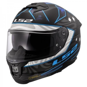 Kask integralny LS2 FF808 Stream II Galdam czarno-niebieski (Black/Blue)