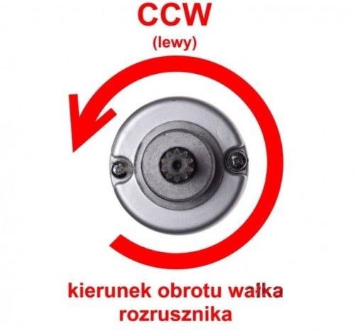 rozrusznik-elektryczny-2T-10-zebow-kierunek-obrotu