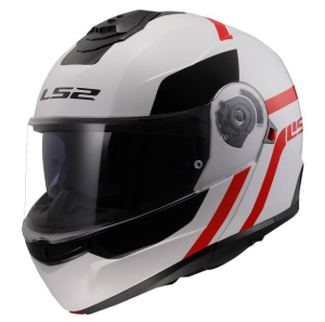 Kask szczękowy LS2 FF908 Strobe II Autox biało-czerwony (White/Red)
