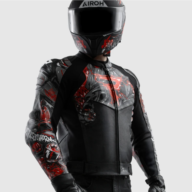 kurtka-skorzana-rebelhorn-vandal-2-cruze-black-grey-red-model-przod