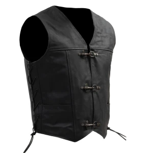 Kamizelka motocyklowa skórzana Broger Clubman Black