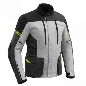 Kurtka motocyklowa tekstylna Broger Overland Black Grey Fluo Yellow