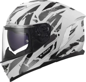 Kask integralny LS2 FF818 Storm III Kaos biało-szary (White/Grey)