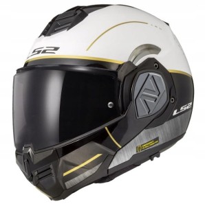 Kask szczękowy LS2 FF906 Advant Iron biało-czarno-złoty (White/Black/Gold)